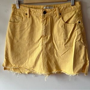 MPD Yellow Denim Mini Skirt M
